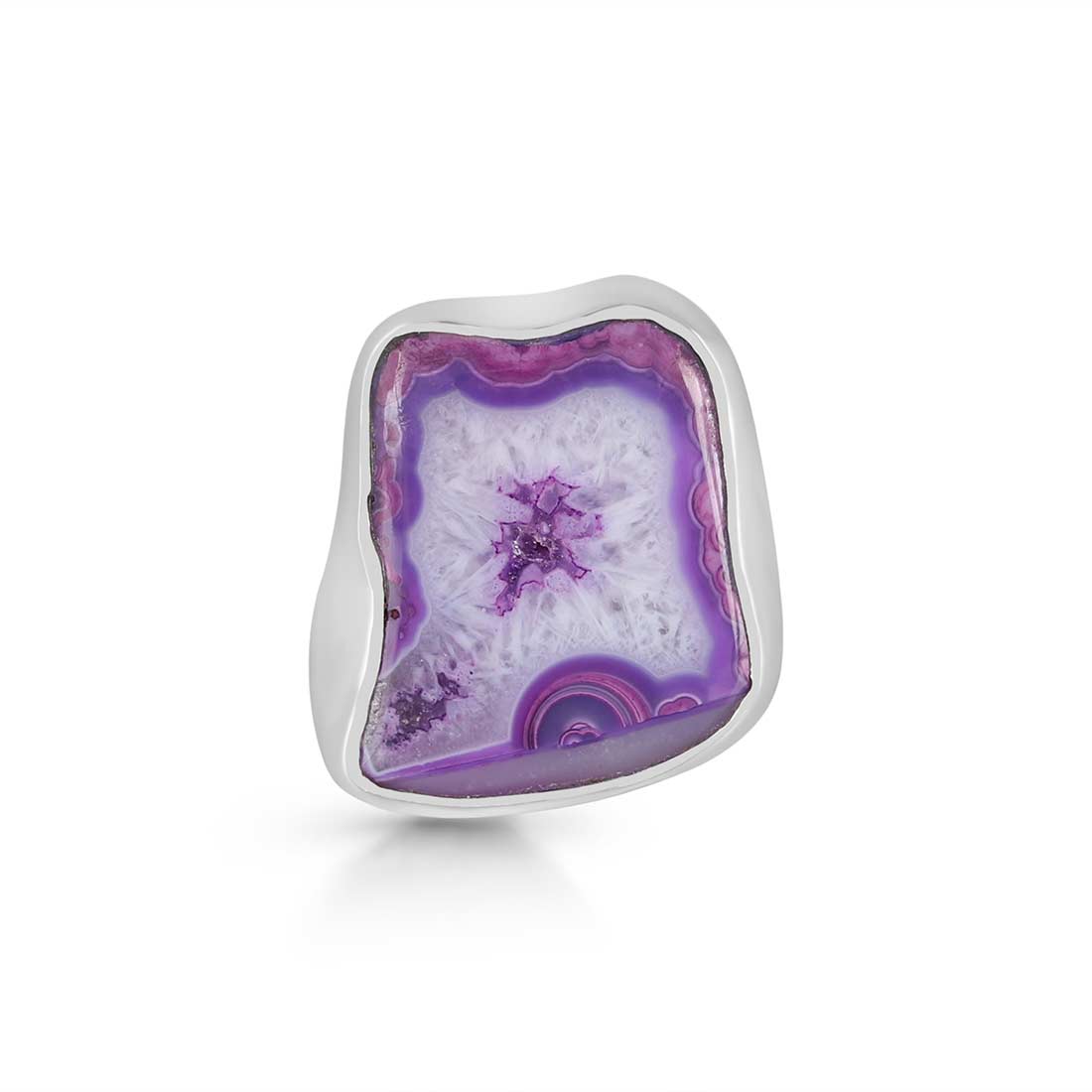 Agate (Purple) Adjustable Ring-(APU-R-14.)