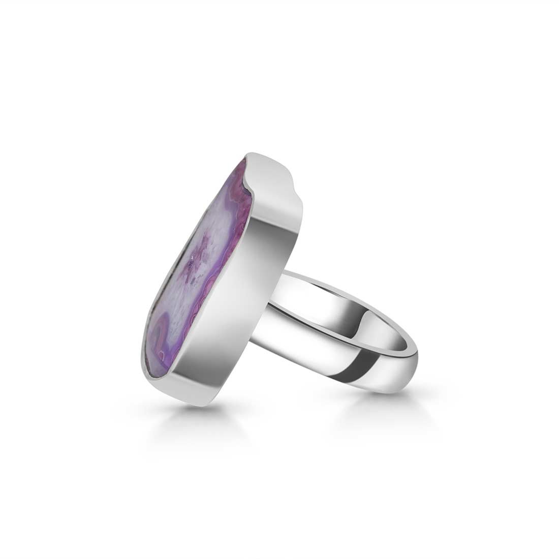 Agate (Purple) Adjustable Ring-(APU-R-14.)