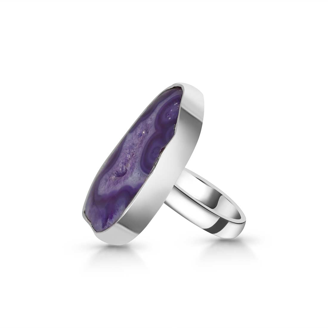 Agate (Purple) Adjustable Ring-(APU-R-15.)