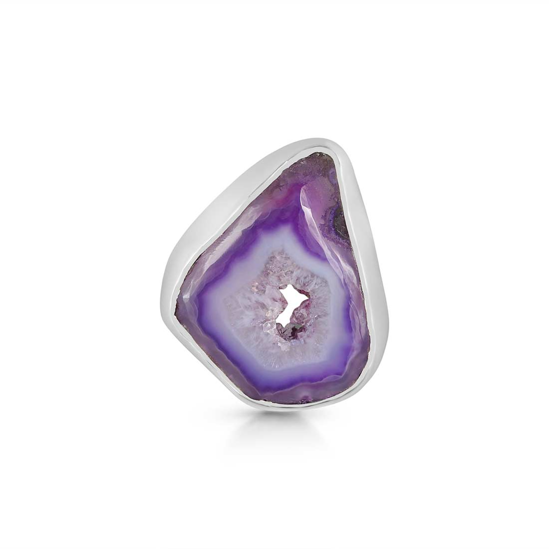 Agate (Purple) Adjustable Ring-(APU-R-16.)