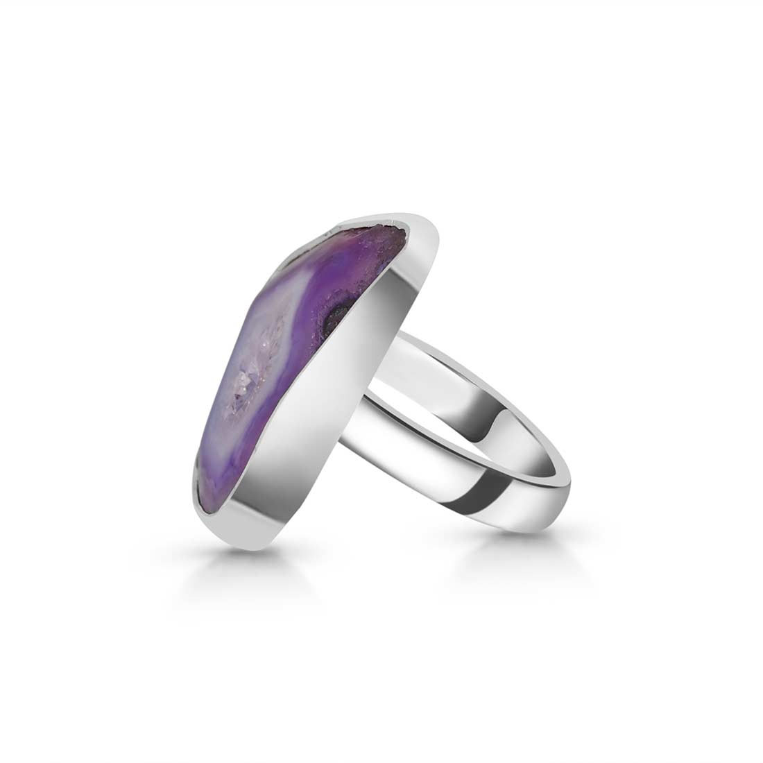 Agate (Purple) Adjustable Ring-(APU-R-16.)