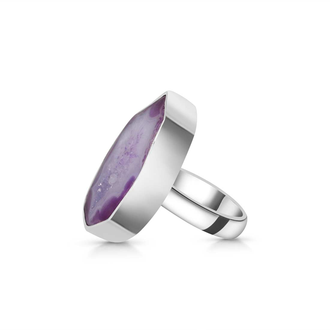 Agate (Purple) Adjustable Ring-(APU-R-17.)