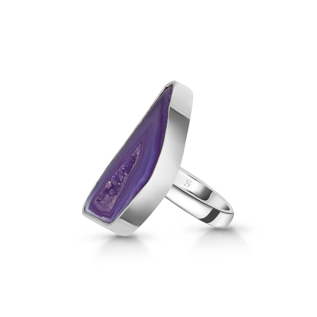 Agate (Purple) Adjustable Ring-(APU-R-18.)