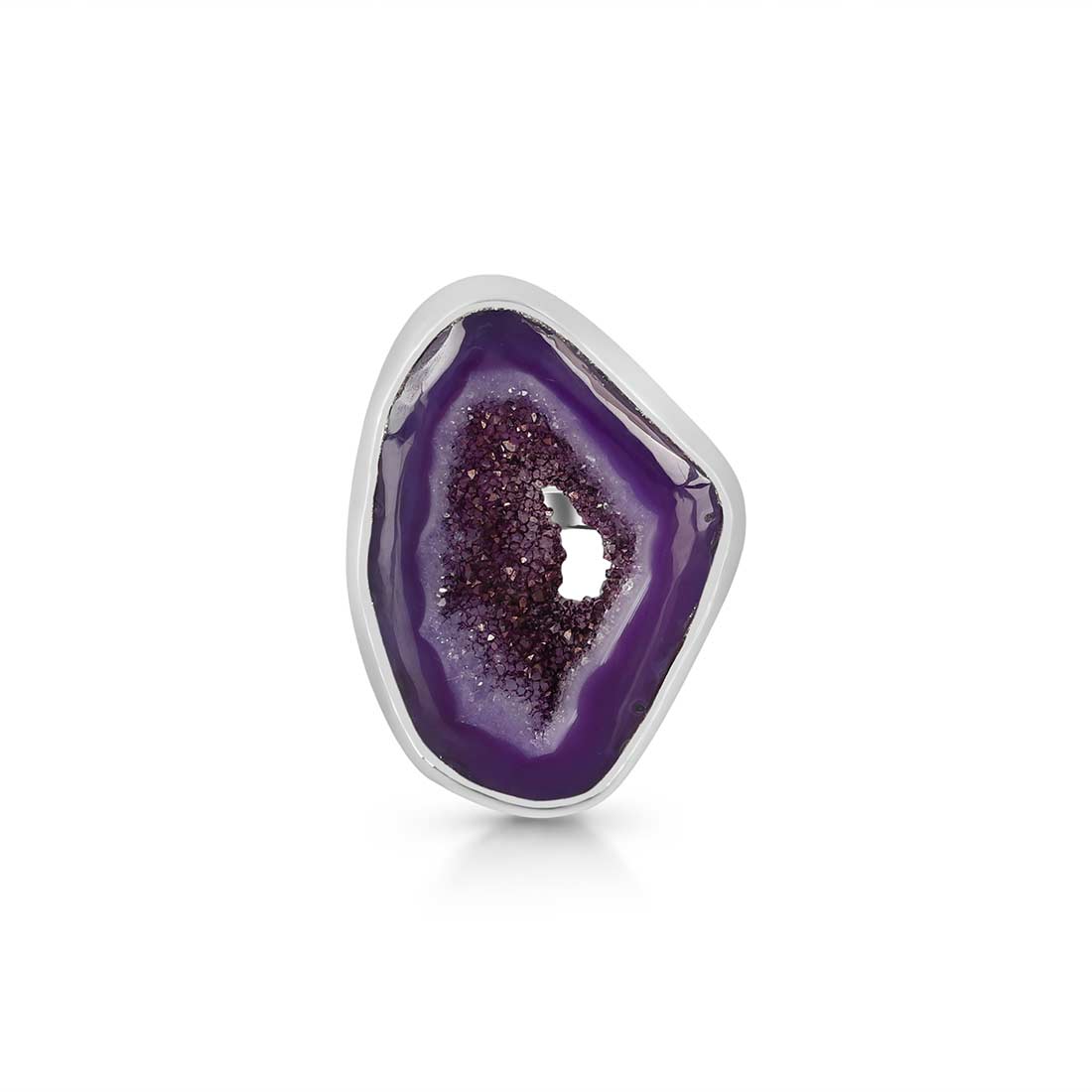 Agate (Purple) Adjustable Ring-(APU-R-19.)