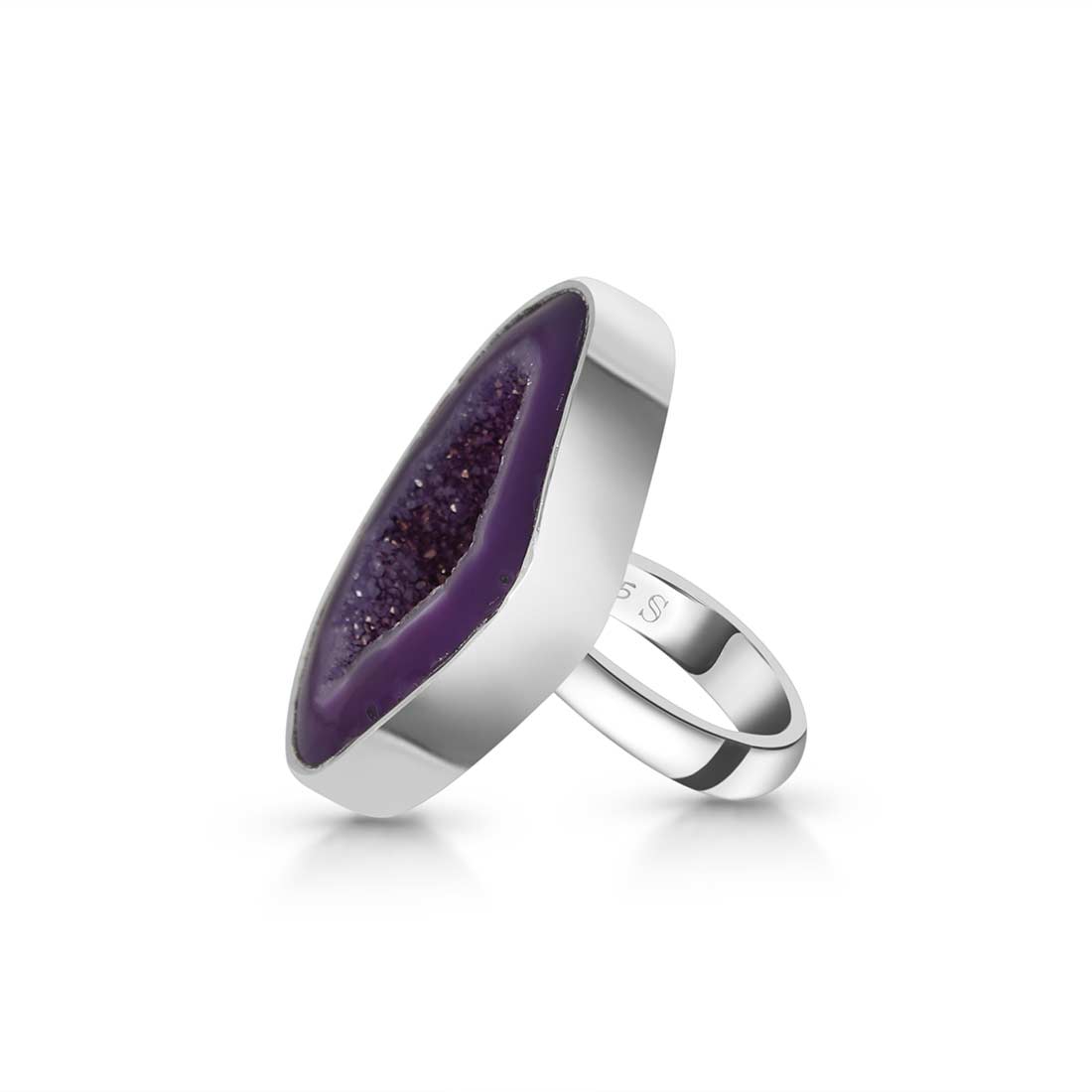 Agate (Purple) Adjustable Ring-(APU-R-19.)