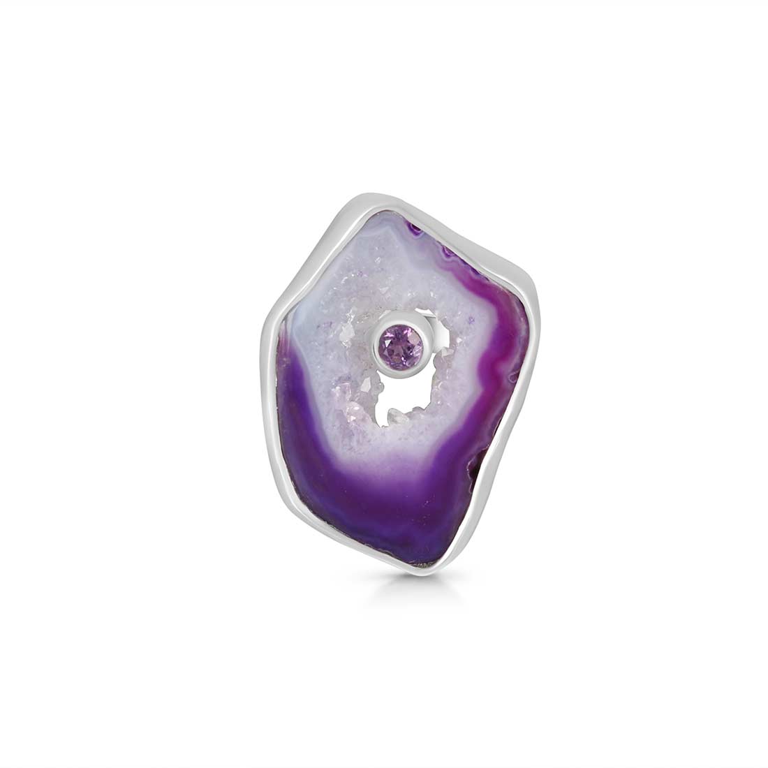 Agate (Purple) Adjustable Ring-(APU-R-21.)