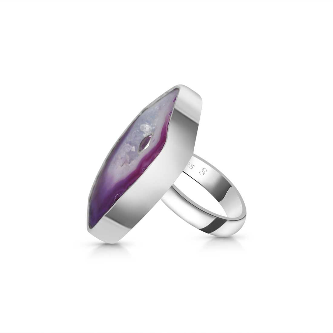 Agate (Purple) Adjustable Ring-(APU-R-21.)