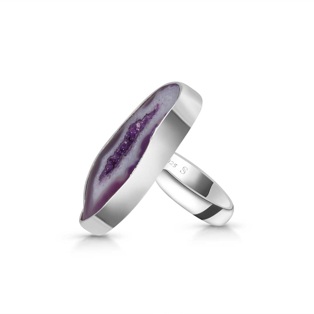 Agate (Purple) Adjustable Ring-(APU-R-23.)