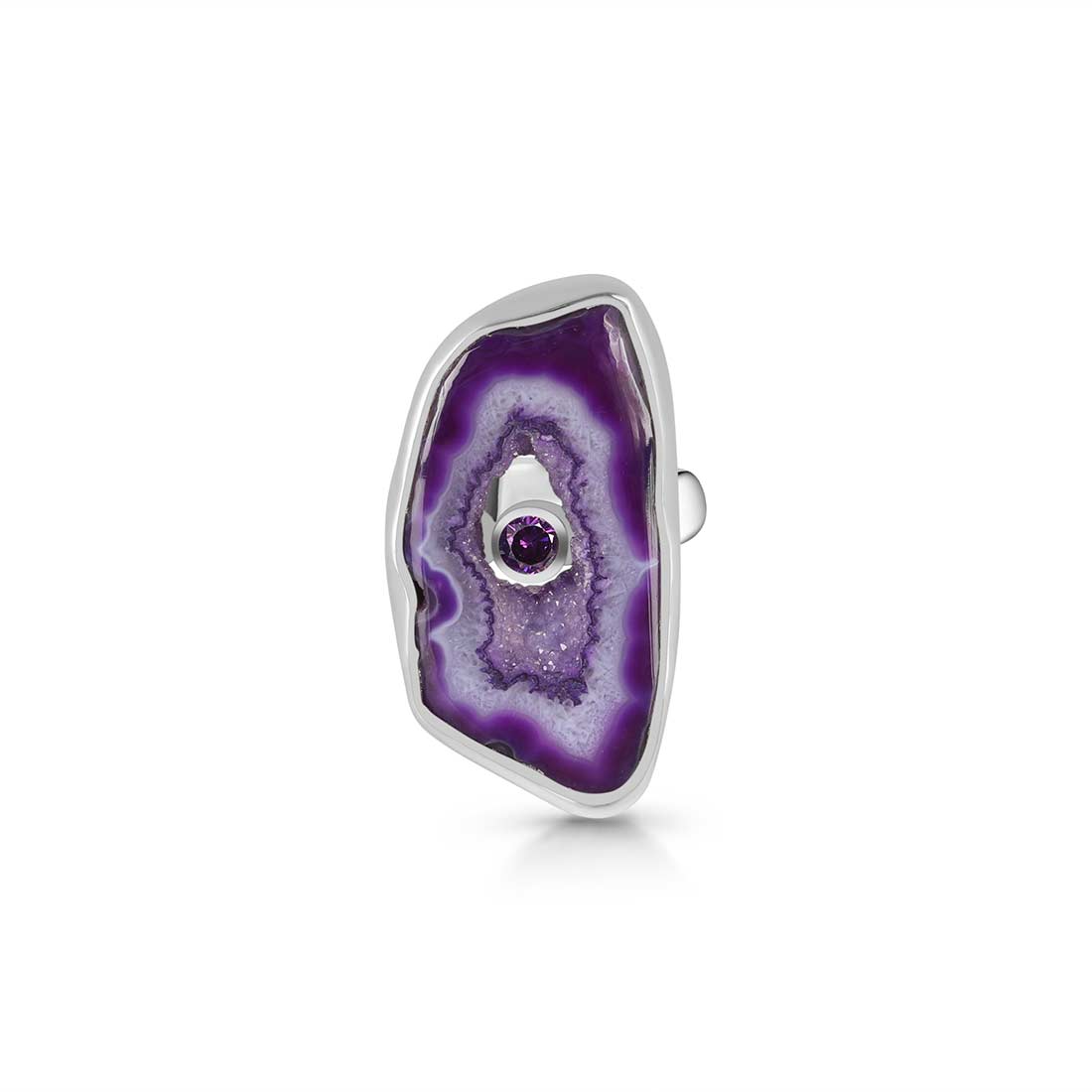 Agate (Purple) Adjustable Ring-(APU-R-24.)