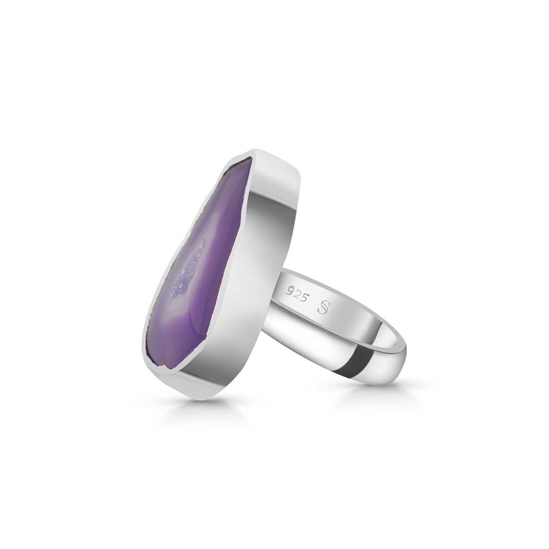 Agate (Purple) Adjustable Ring-(APU-R-4.)