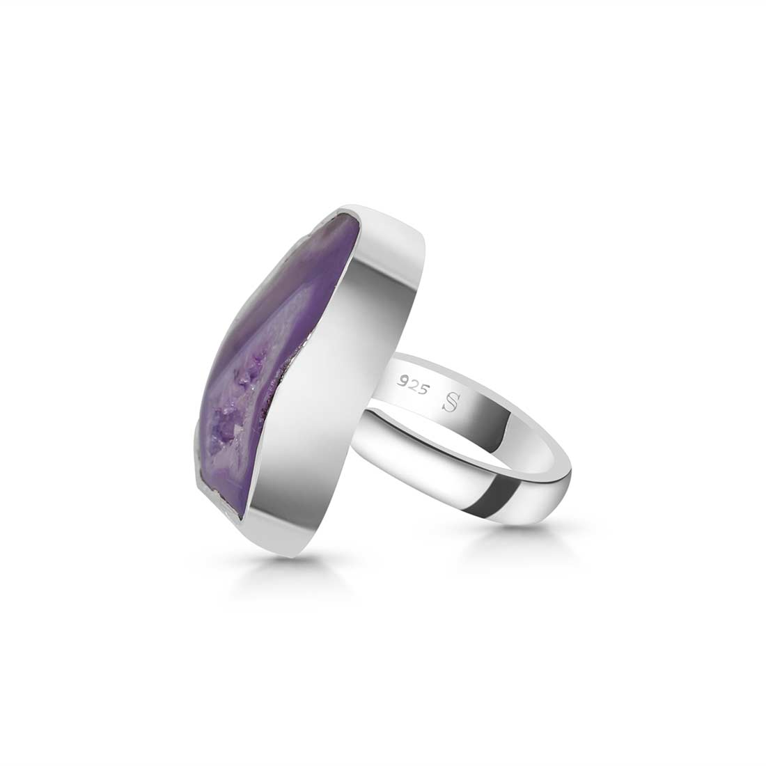 Agate (Purple) Adjustable Ring-(APU-R-6.)