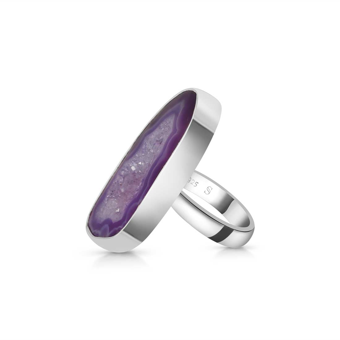 Agate (Purple) Adjustable Ring-(APU-R-7.)