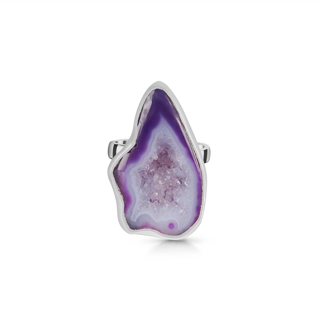 Agate (Purple) Adjustable Ring-(APU-R-8.)