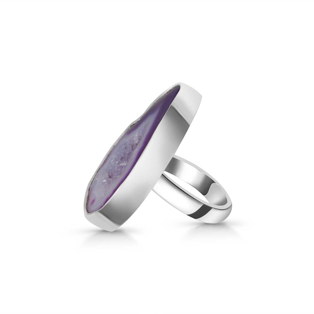 Agate (Purple) Adjustable Ring-(APU-R-8.)