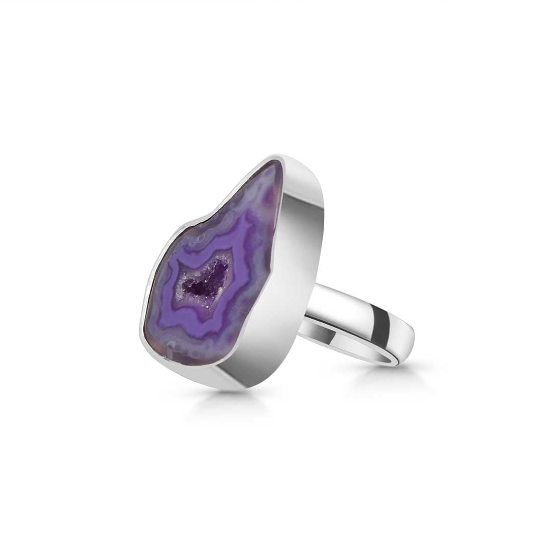 Agate (Purple) Adjustable Ring-(APU-R-9.)