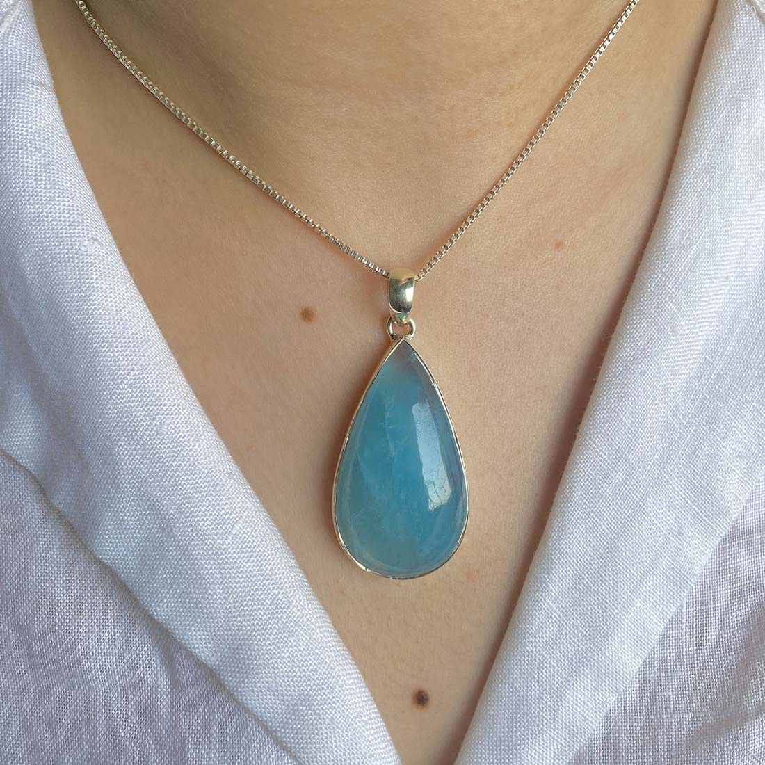 Aquamarine Pendant-(AQM-P-15)