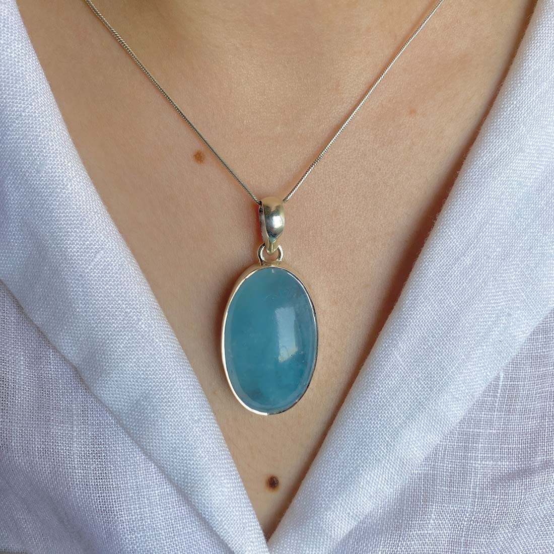 Aquamarine Pendant-(AQM-P-24)