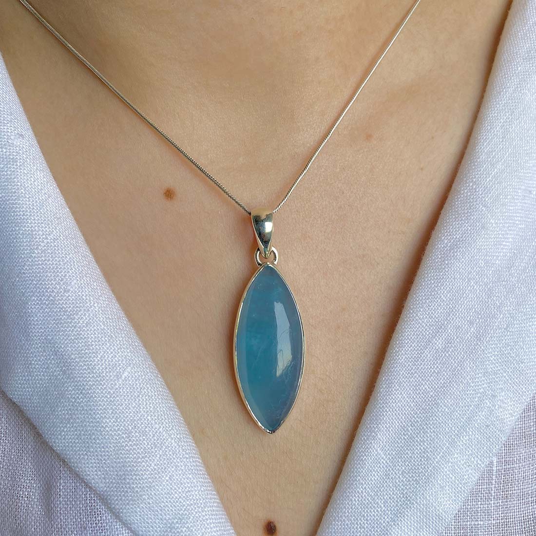 Aquamarine Pendant-(AQM-P-30)