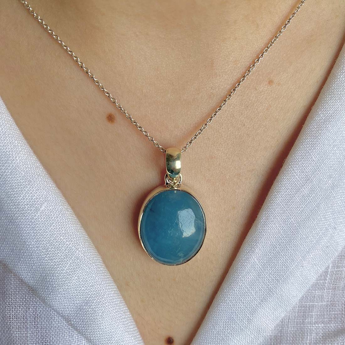 Aquamarine Pendant-(AQM-P-35)