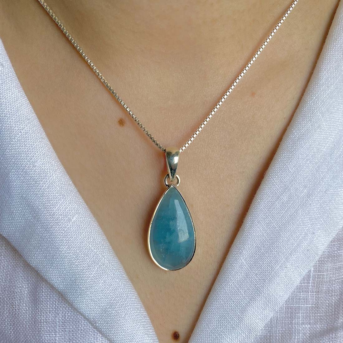 Aquamarine Pendant-(AQM-P-40)