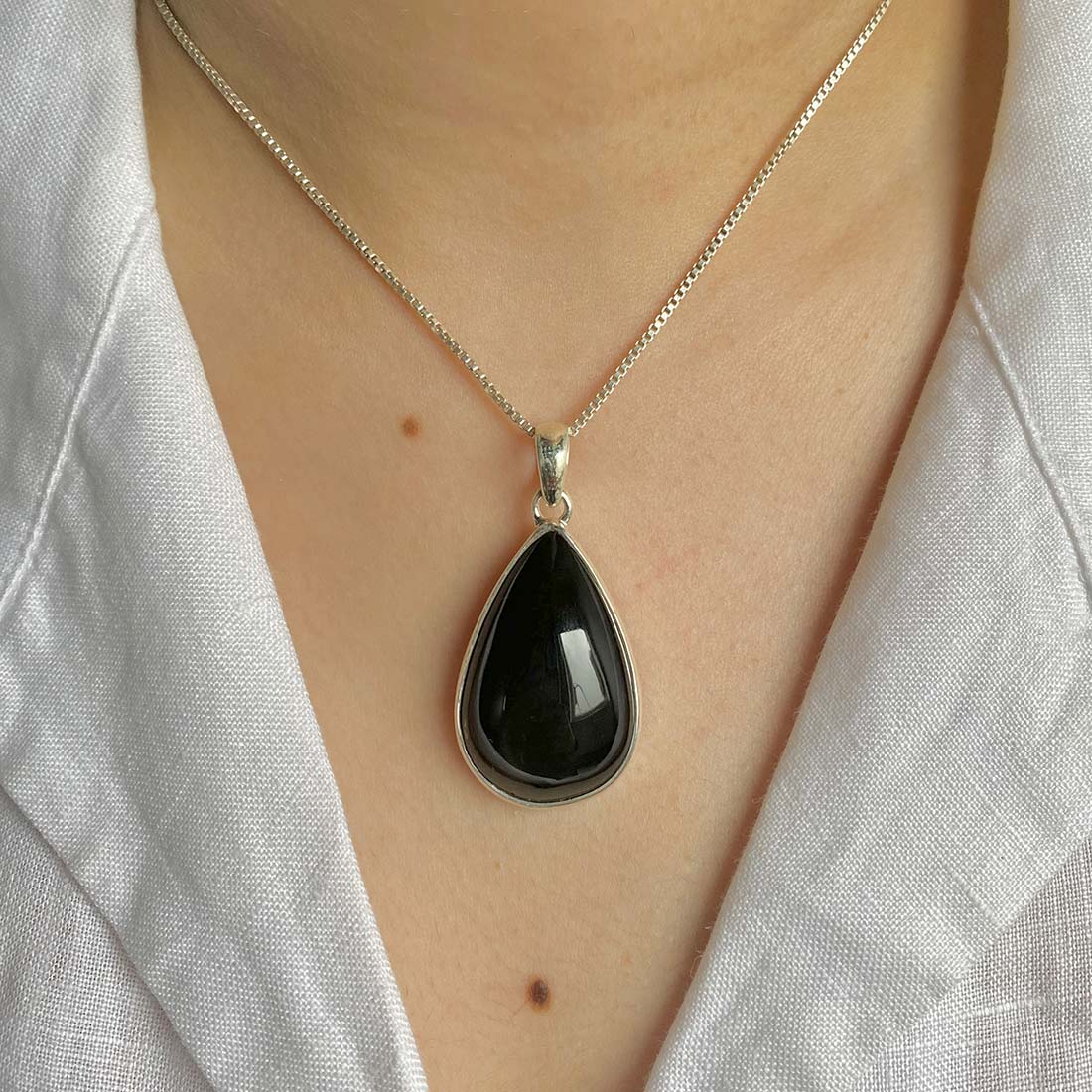 Black Obsidian Pendant-(BAO-P-16.)