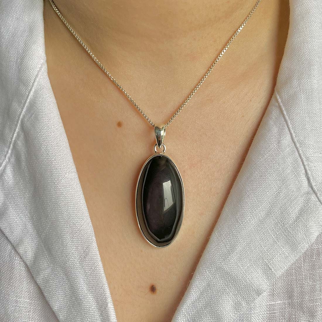 Black Obsidian Pendant-(BAO-P-17.)