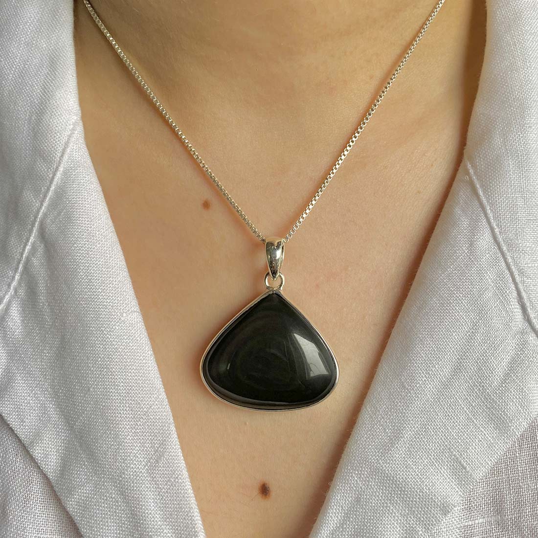 Black Obsidian Pendant-(BAO-P-21.)