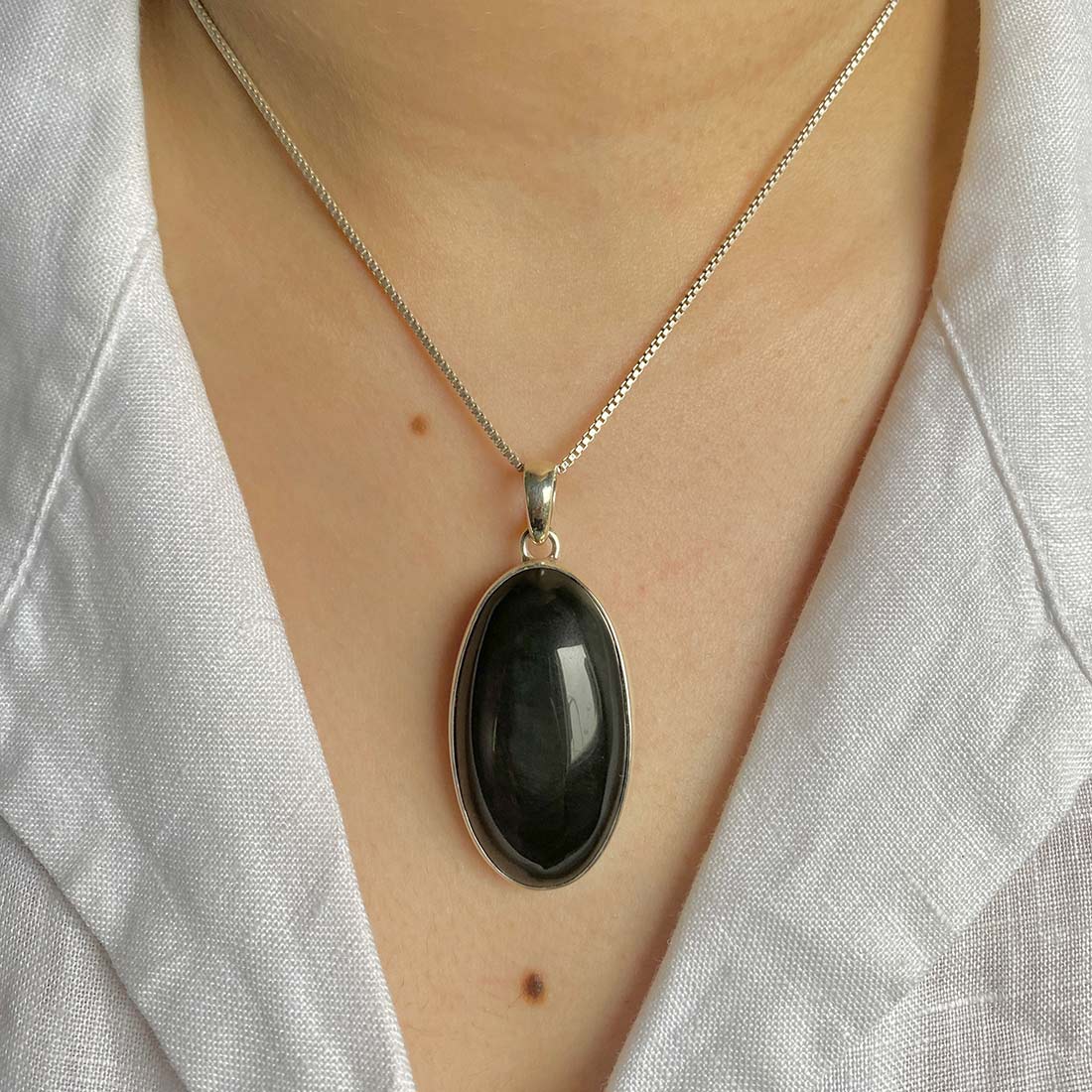 Black Obsidian Pendant-(BAO-P-22.)