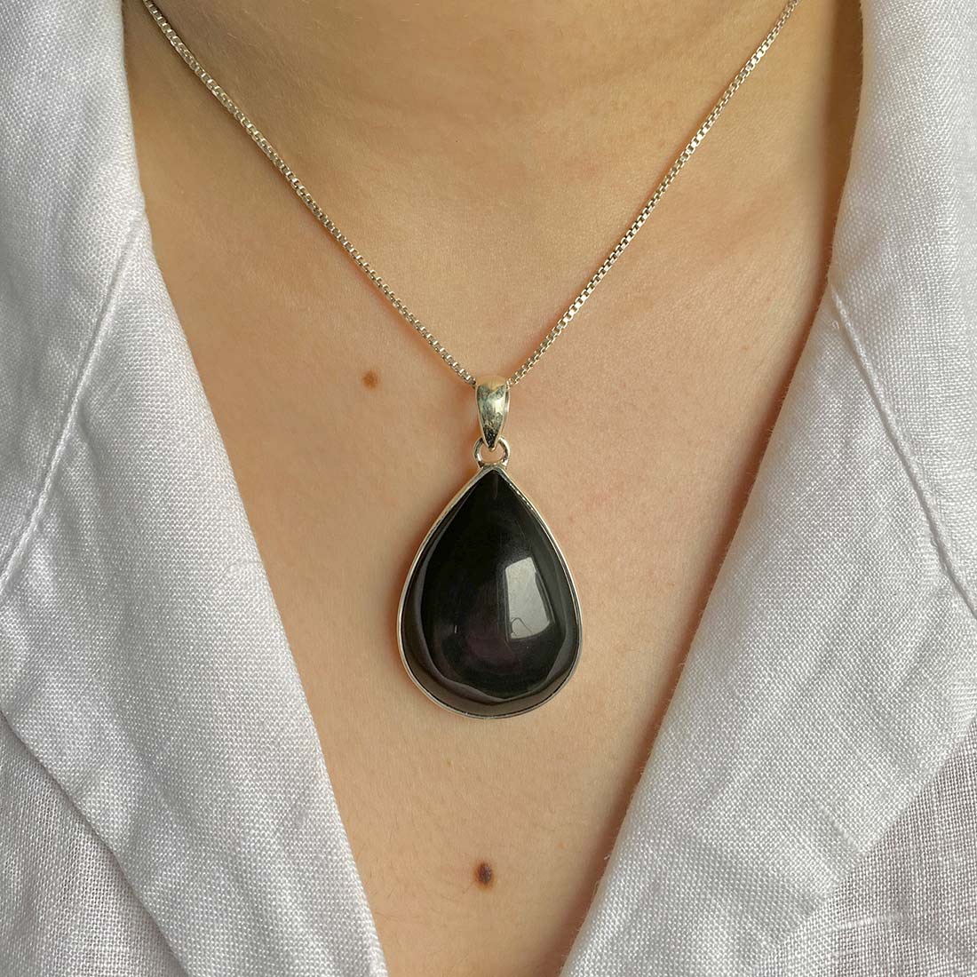 Black Obsidian Pendant-(BAO-P-23.)