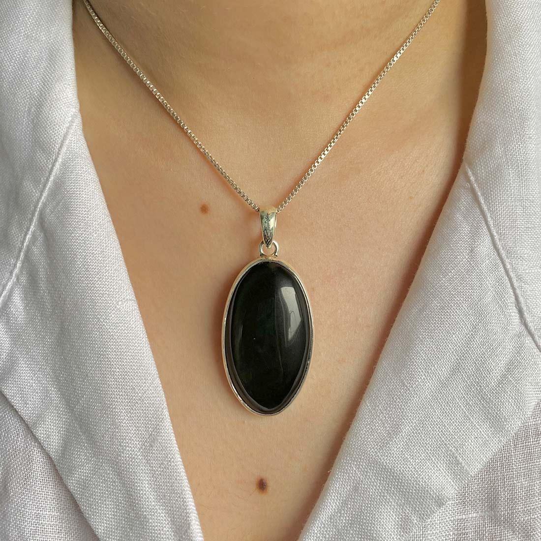 Black Obsidian Pendant-(BAO-P-24.)