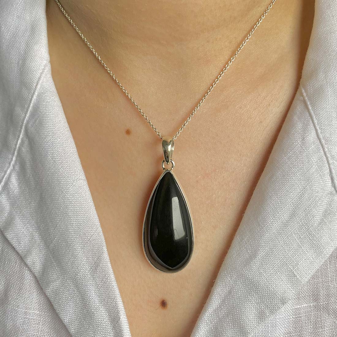 Black Obsidian Pendant-(BAO-P-25.)