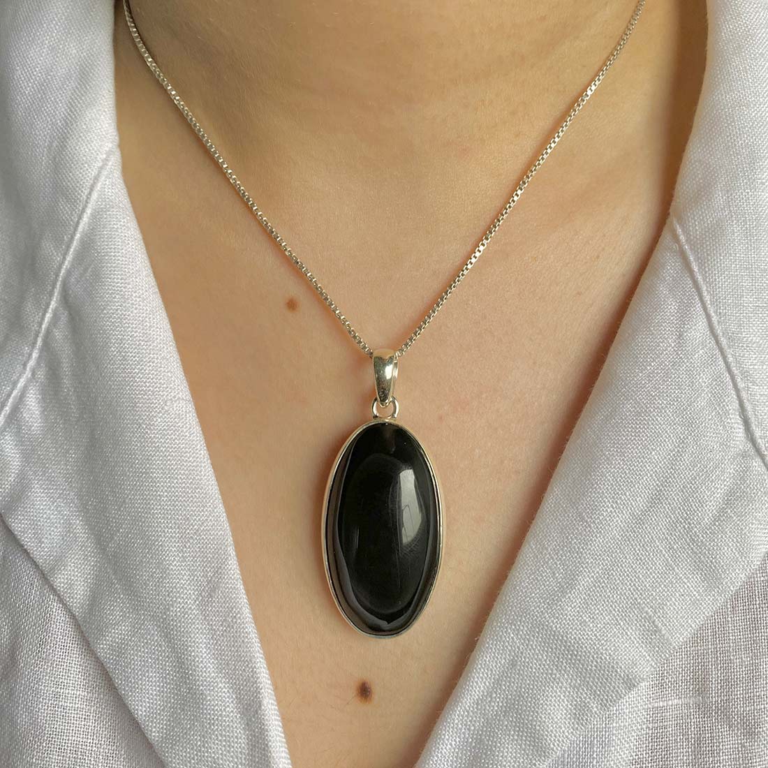 Black Obsidian Pendant-(BAO-P-26.)