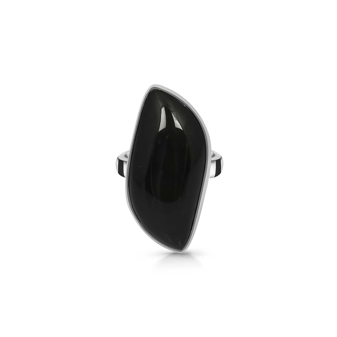 Black Obsidian Adjustable Ring-(BAO-R-10.)