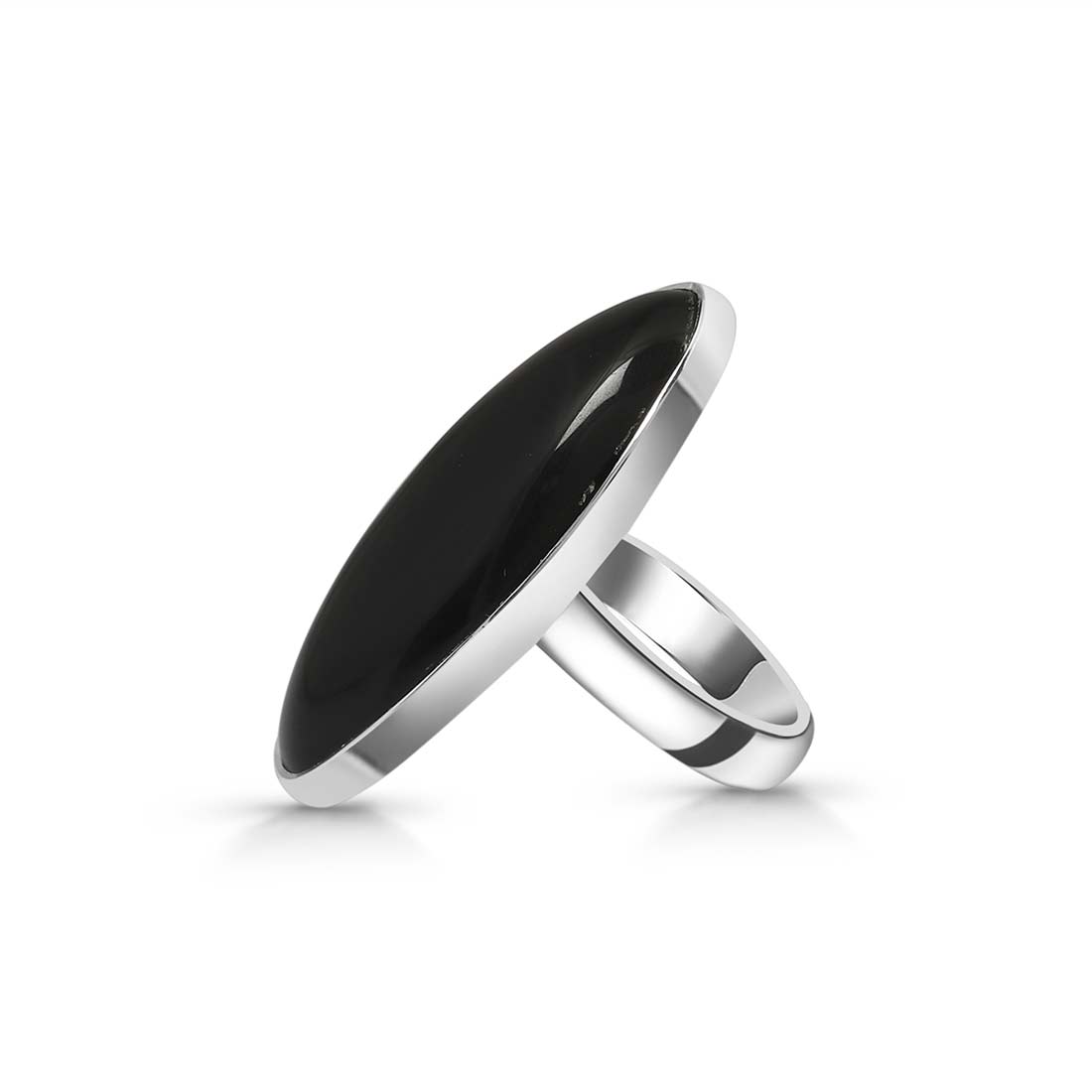 Black Obsidian Adjustable Ring-(BAO-R-11.)