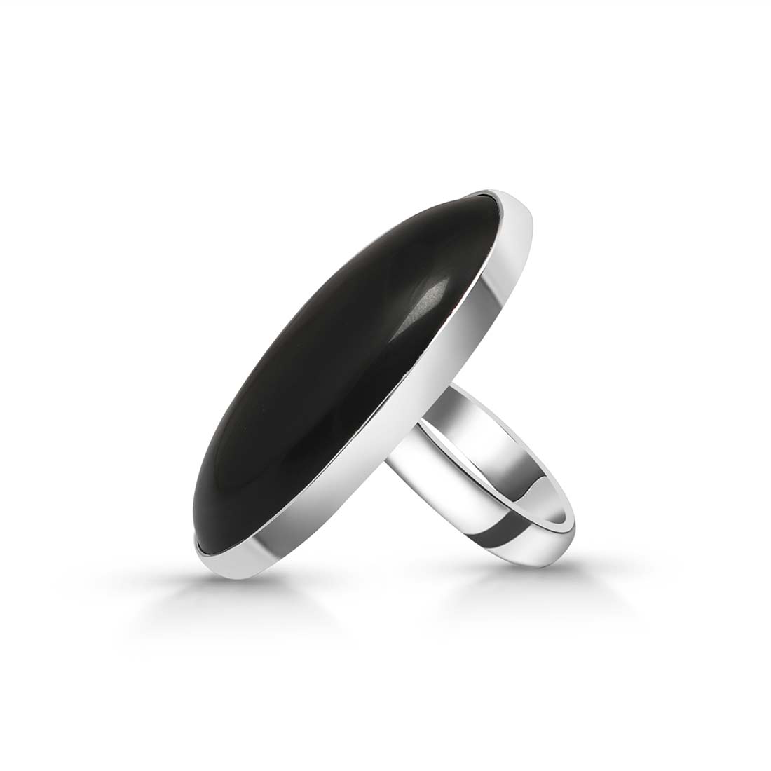 Black Obsidian Adjustable Ring-(BAO-R-13.)