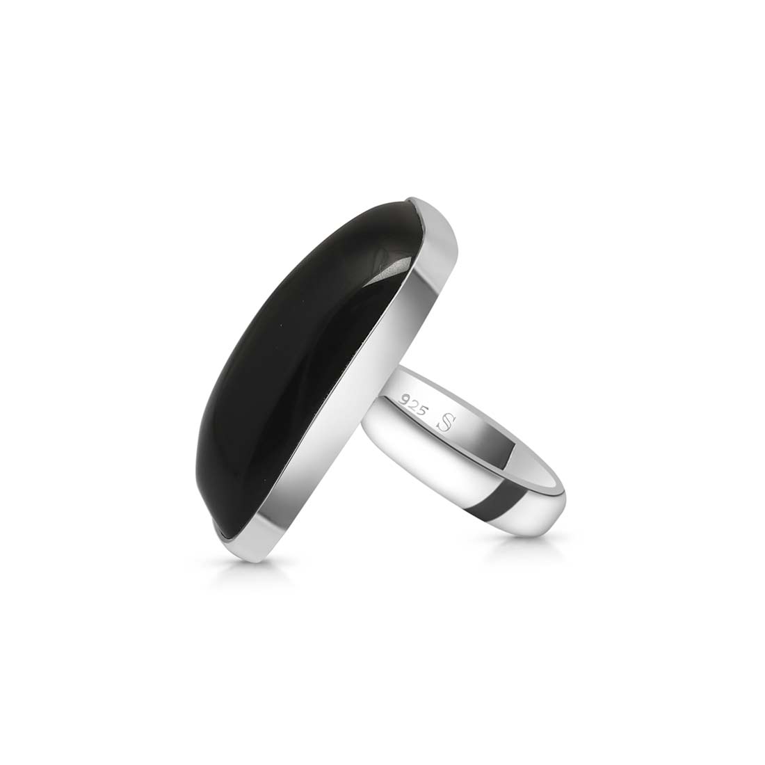 Black Obsidian Adjustable Ring-(BAO-R-14.)