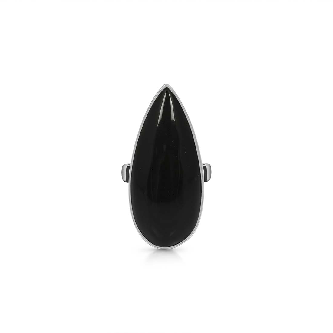 Black Obsidian Adjustable Ring-(BAO-R-16.)