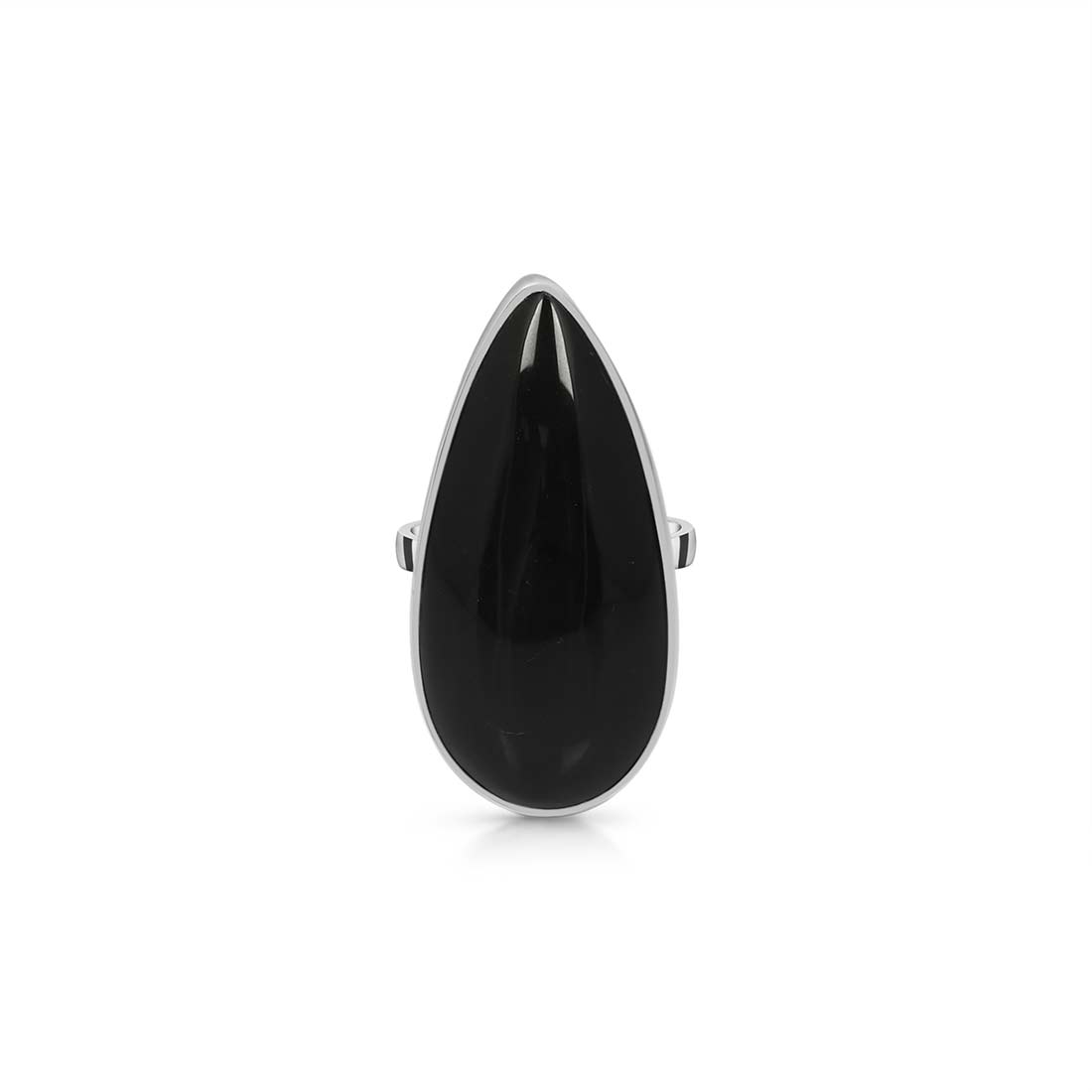 Black Obsidian Adjustable Ring-(BAO-R-19.)