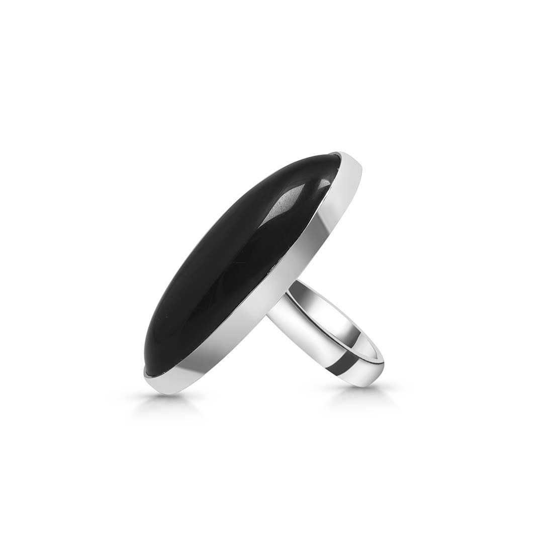 Black Obsidian Adjustable Ring-(BAO-R-2.)