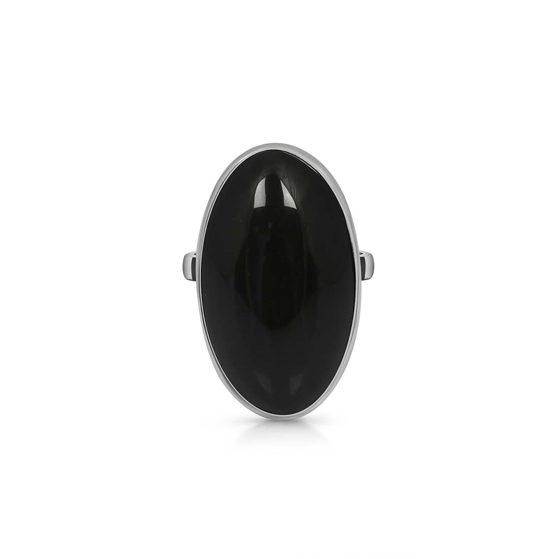 Black Obsidian Adjustable Ring-(BAO-R-21.)