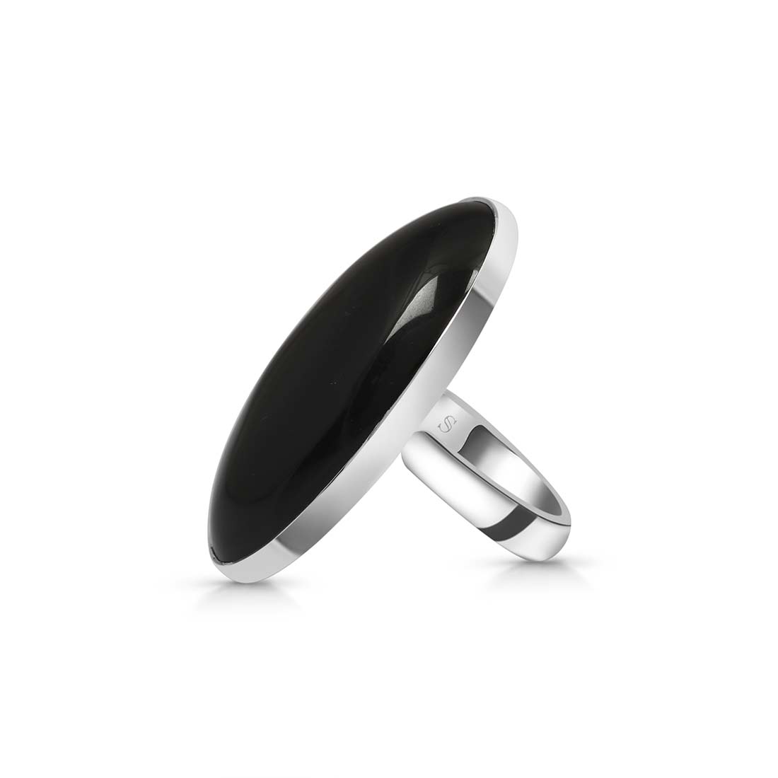 Black Obsidian Adjustable Ring-(BAO-R-22.)