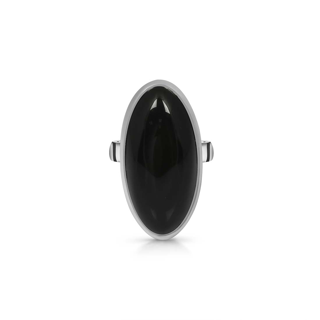 Black Obsidian Adjustable Ring-(BAO-R-23.)