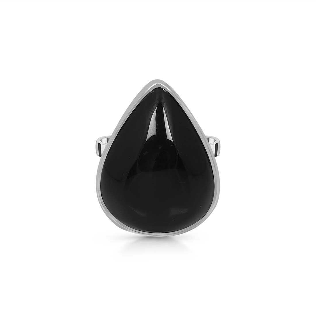 Black Obsidian Adjustable Ring-(BAO-R-24.)