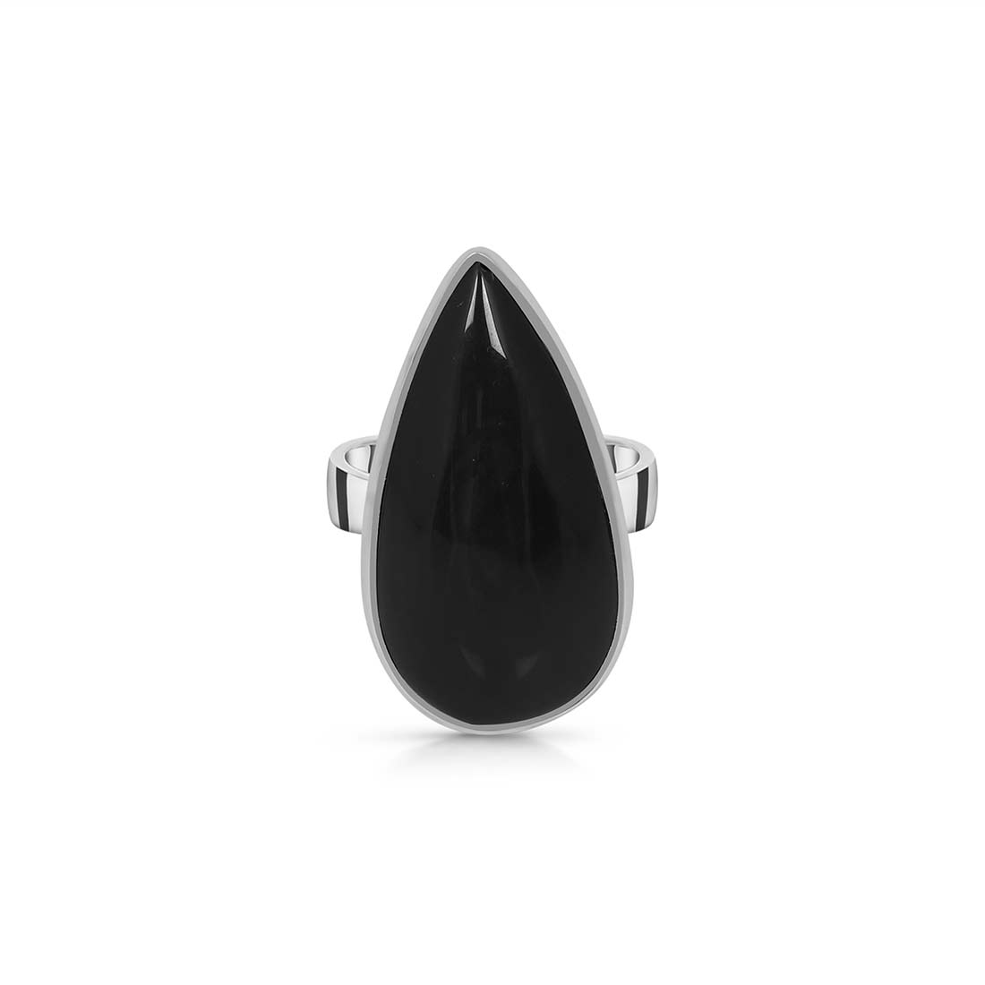 Black Obsidian Adjustable Ring-(BAO-R-25.)