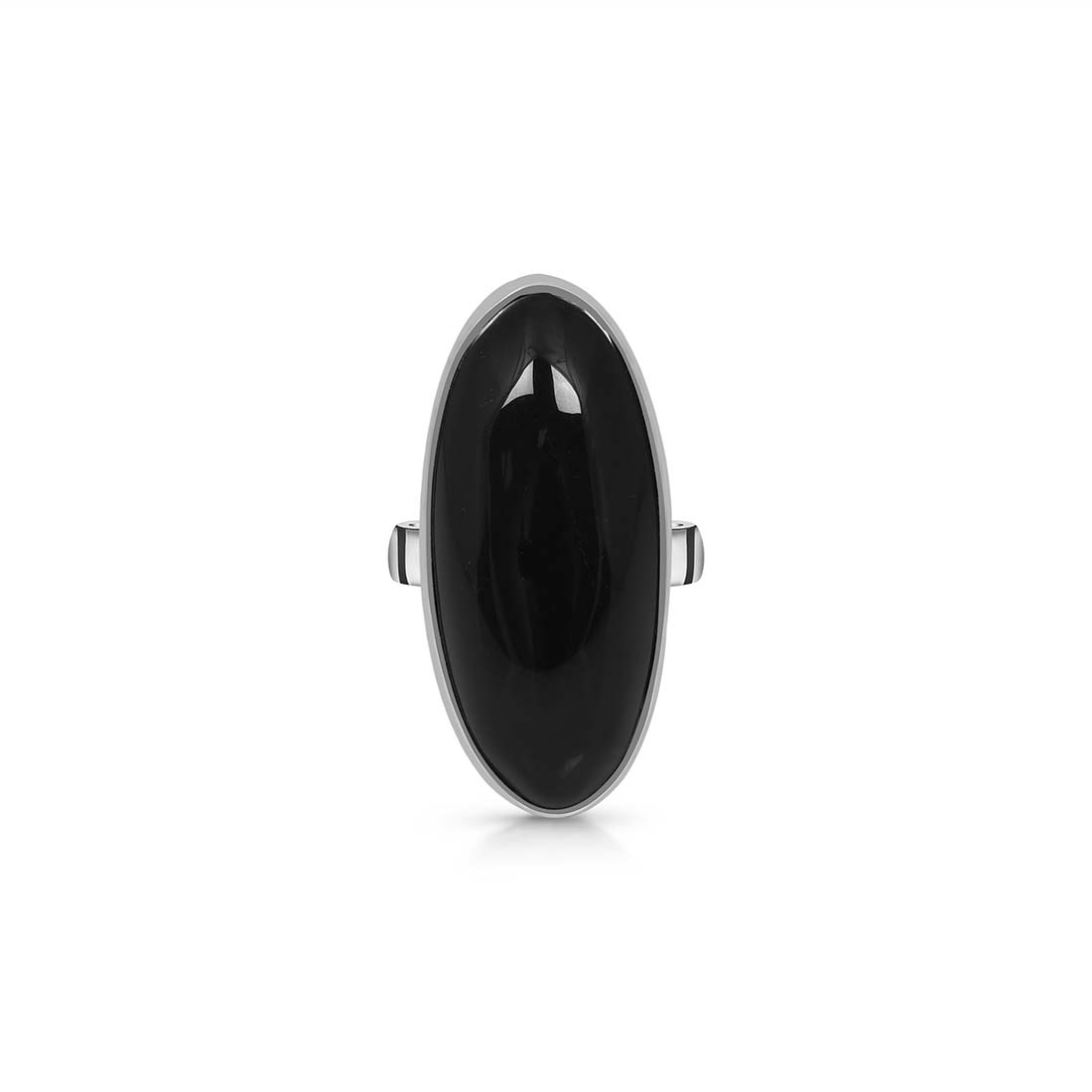 Black Obsidian Adjustable Ring-(BAO-R-26.)