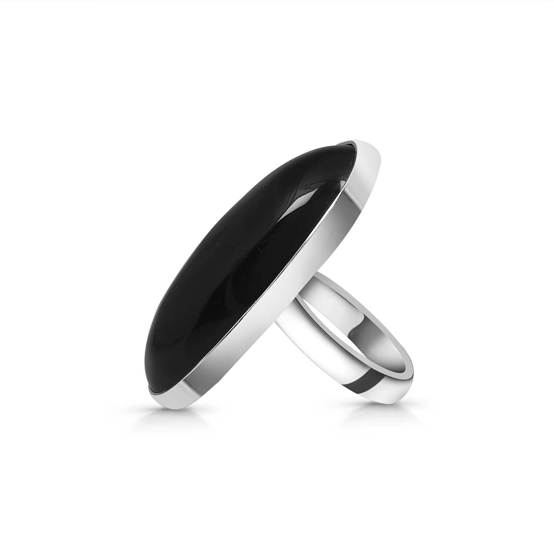 Black Obsidian Adjustable Ring-(BAO-R-26.)