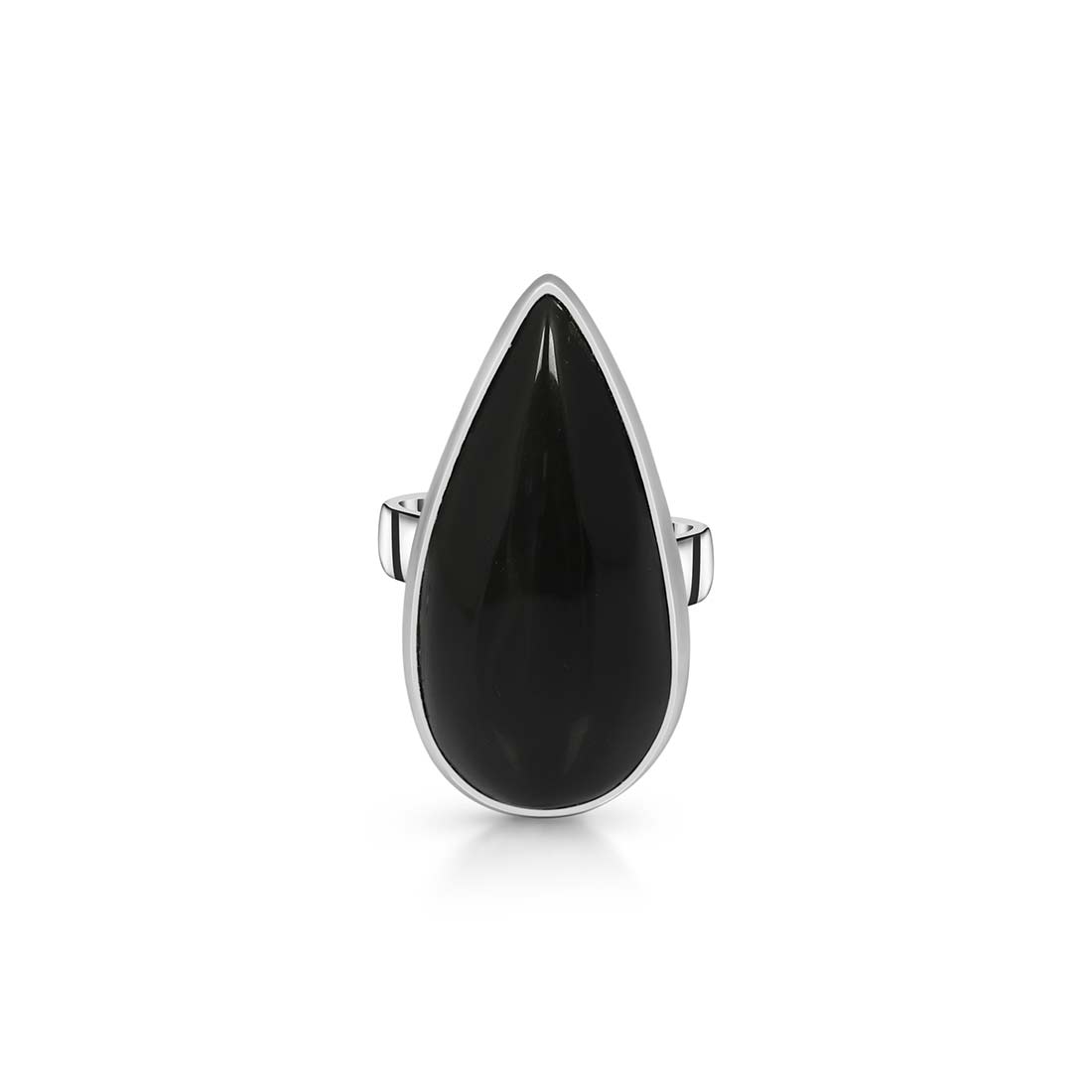 Black Obsidian Adjustable Ring-(BAO-R-27.)