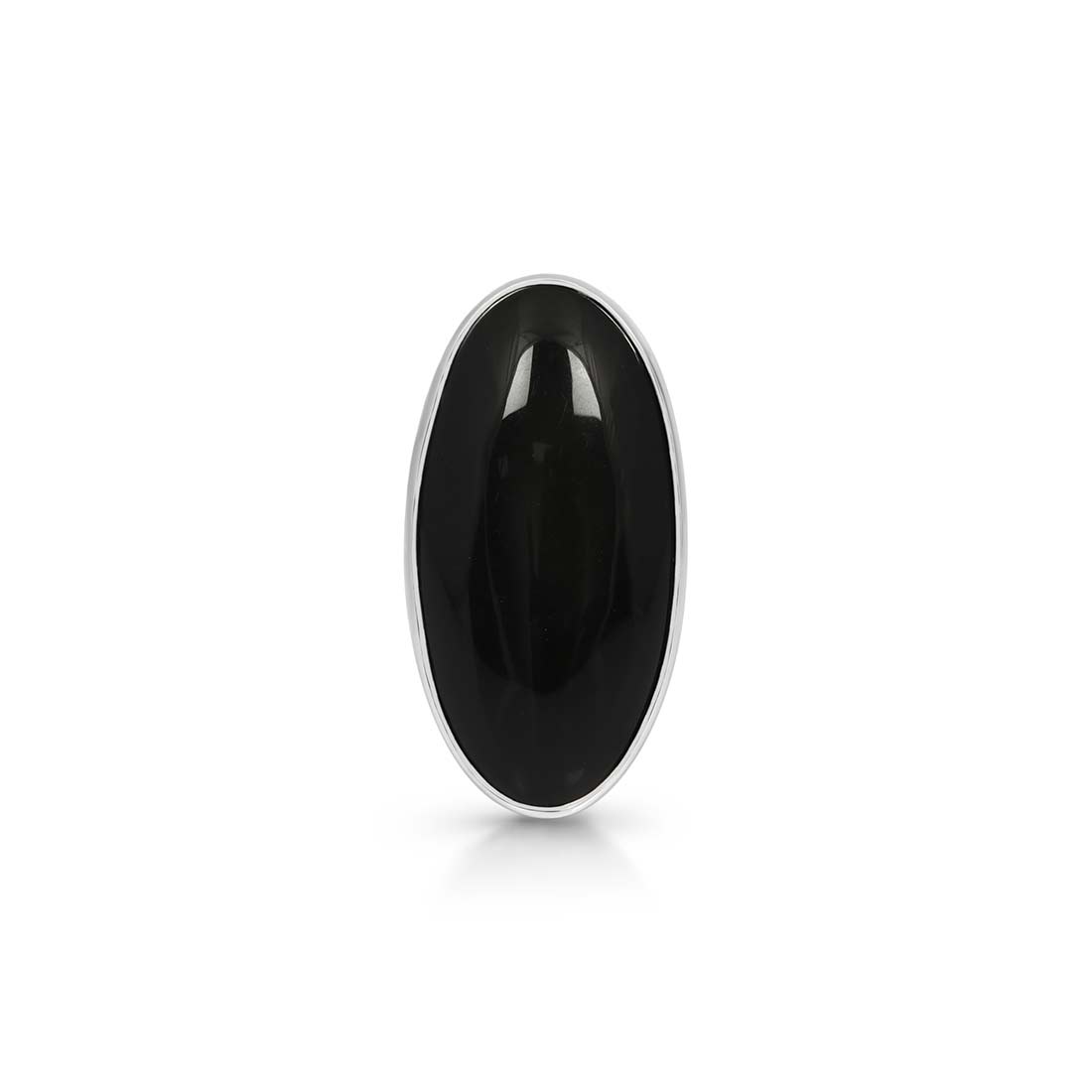 Black Obsidian Adjustable Ring-(BAO-R-28.)