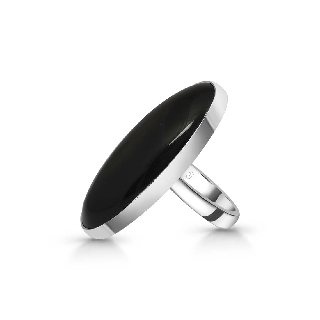 Black Obsidian Adjustable Ring-(BAO-R-28.)