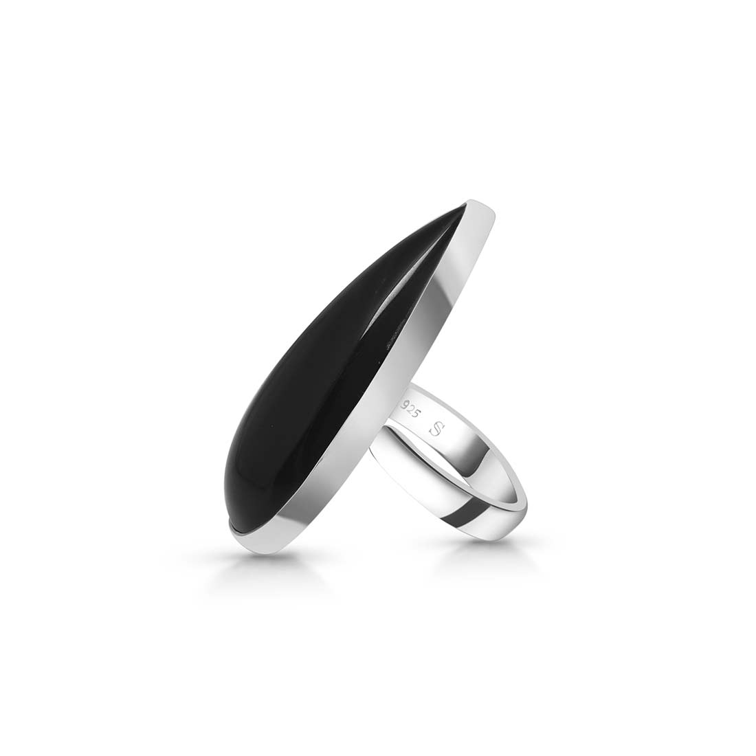 Black Obsidian Adjustable Ring-(BAO-R-3.)